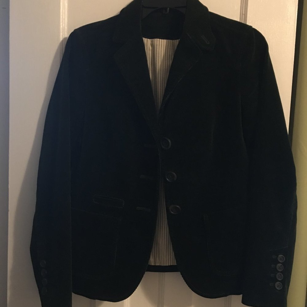 GAP Hunter Green Corduroy Blazer - EUC